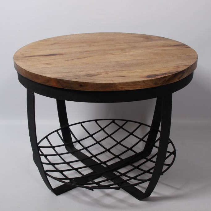 Salontafel Rond Staal Hout