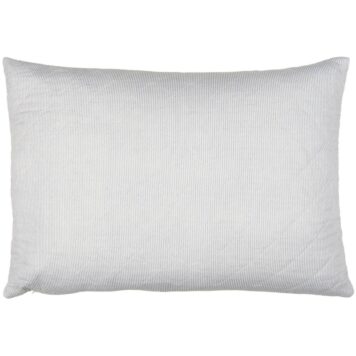 kussenshoesje licht blauw-wit gestreept en doorgestikt 100%katoen 50x70 cm ib-laursen cushion cover quilted