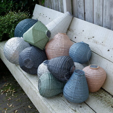 lumiz lampion tulip round balloon diamond jar drop grey blue pink sage green silver dark grey dark green