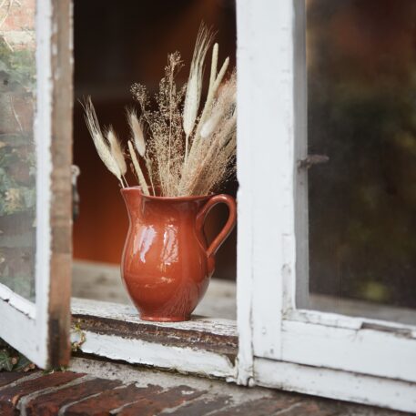 terracotta schenkkan rustiek 500 ml 1 liter en 1700 ml roest bruin spaans servies deels hand gemaakt