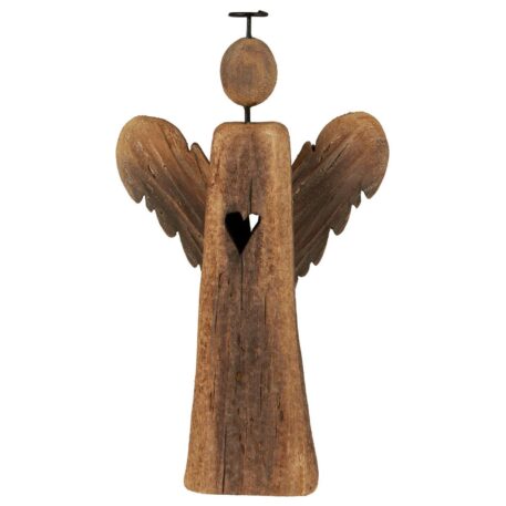 engel naturel hout lucia hoog 24 cm breed 14.2 cm diep 5 cm ib-laursen angel standing lucia natural