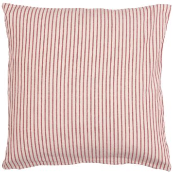 ib-laursen kussenhoes naturel met rood streepje 50 x 50 cm katoen cushion cover ingrid natural with red stripe