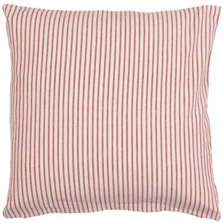 ib-laursen kussenhoes naturel met rood streepje 50 x 50 cm katoen cushion cover ingrid natural with red stripe