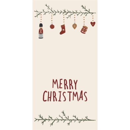 papieren servet merry christmas en guirlande 3 laags 16 stuks uitgevouwen 40 bij 40 cm ib-laursen napkin merry christmas and christmas garland 16 pieces per pack